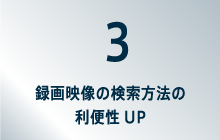 3録画映像の検索方法の利便性UP